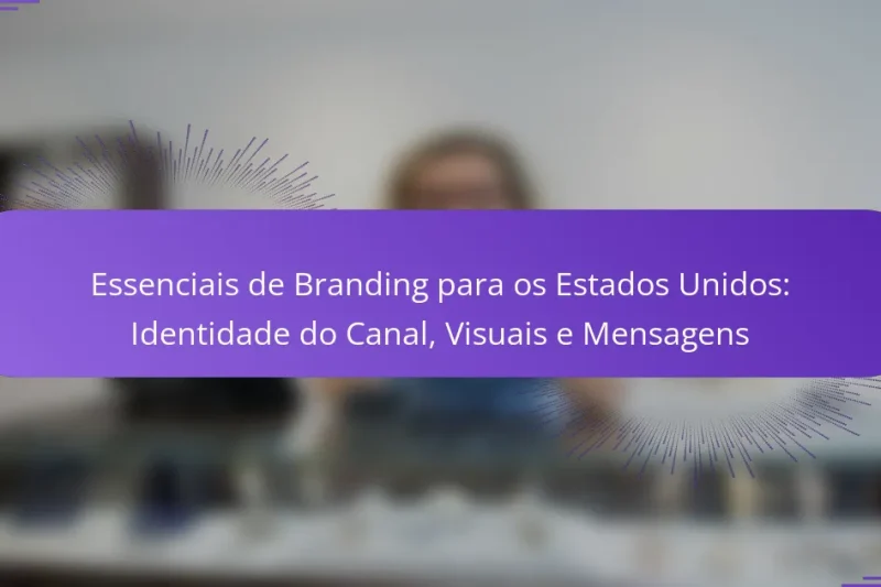 Essenciais de Branding para os Estados Unidos: Identidade do Canal, Visuais e Mensagens