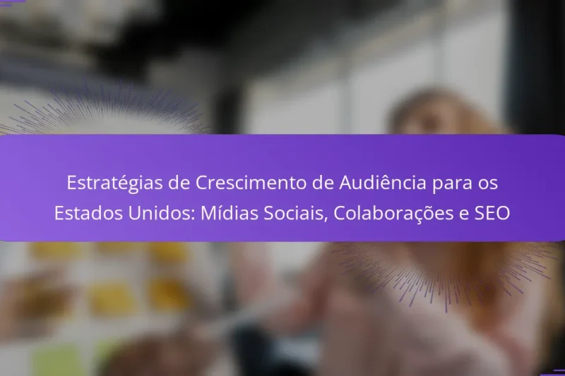 Estratégias de Crescimento de Audiência para os Estados Unidos: Mídias Sociais, Colaborações e SEO
